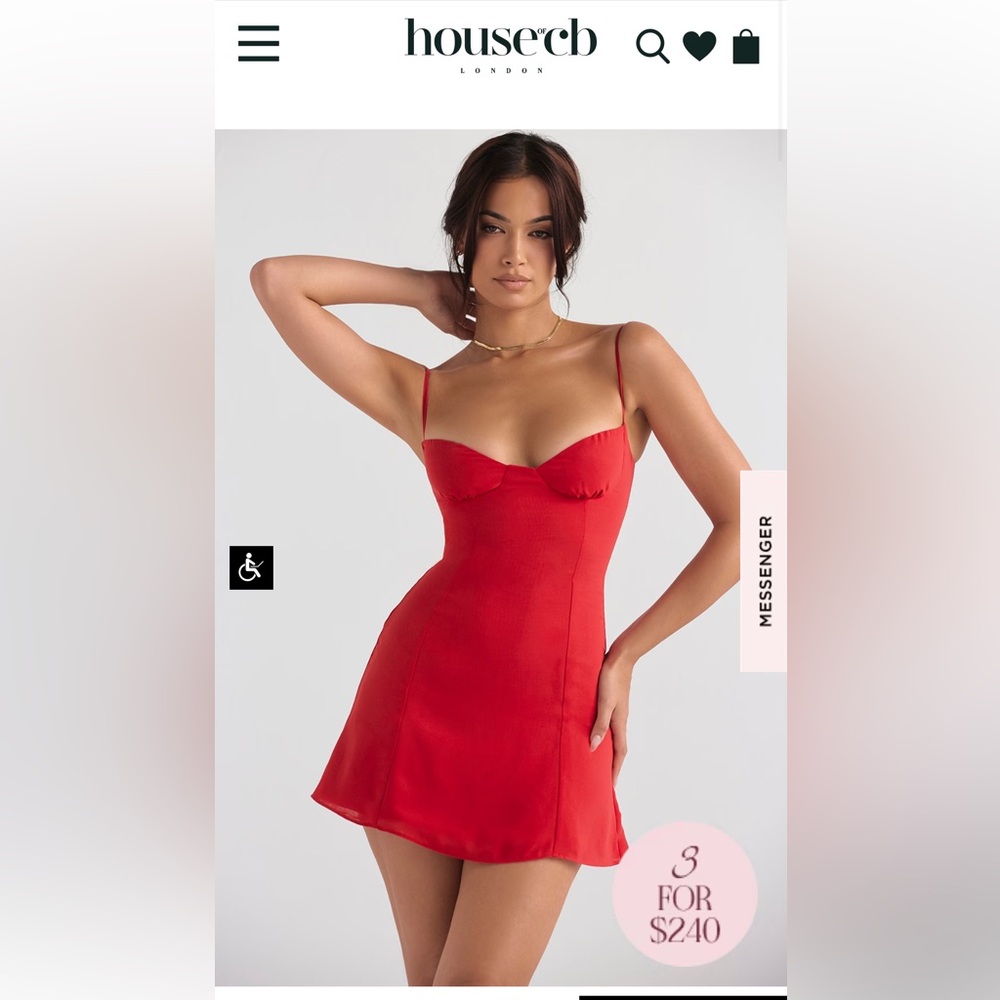House of CB Red Mini Dress